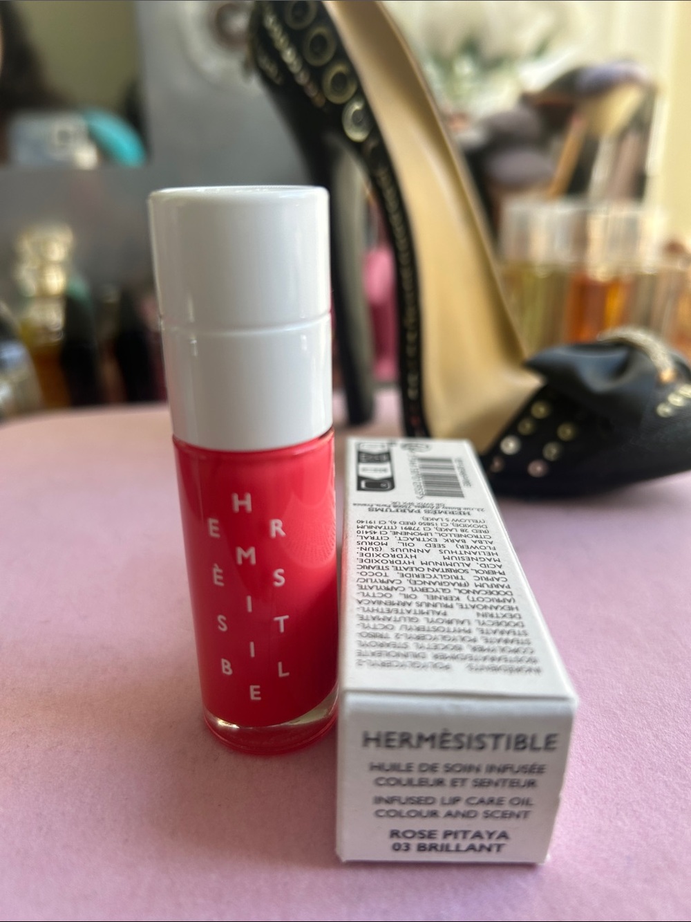 Hermes Hermésistible Rose Pitaya Lip Oil - Bright Pink